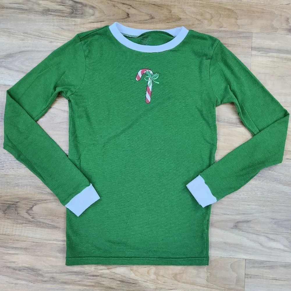 🔥Sleepyheads Green & White Candy Cane Pajama Set Youth 12